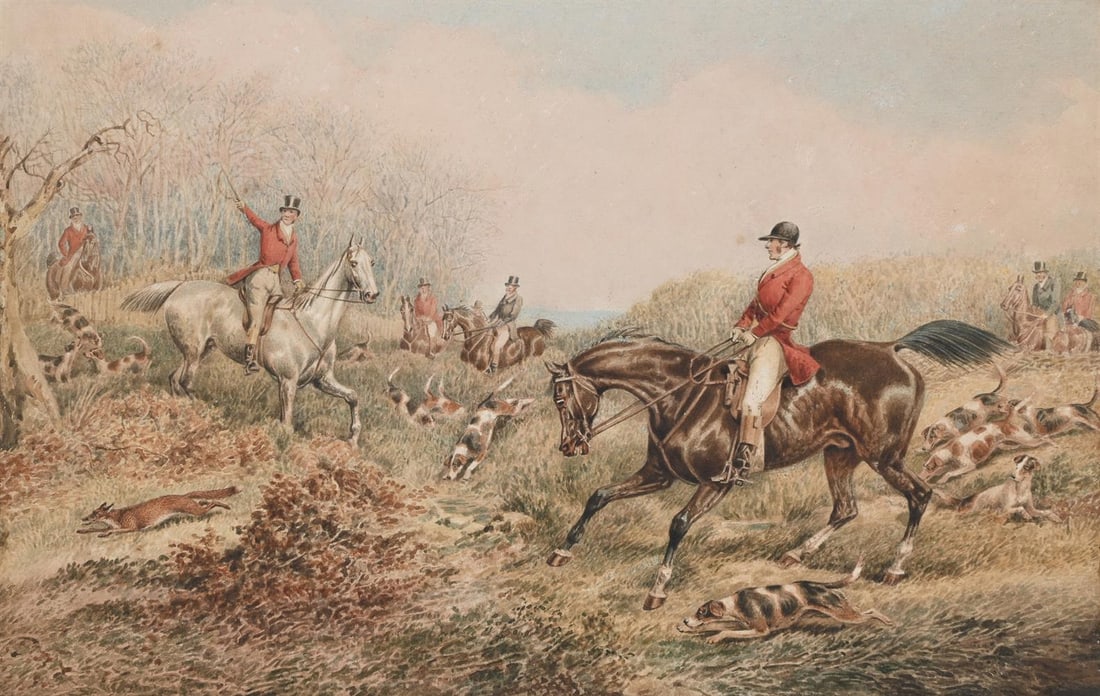 HENRY THOMAS ALKEN (BRITISH 1785 - 1851), ON THE SCENT; BREAKING COVER (2) - 2