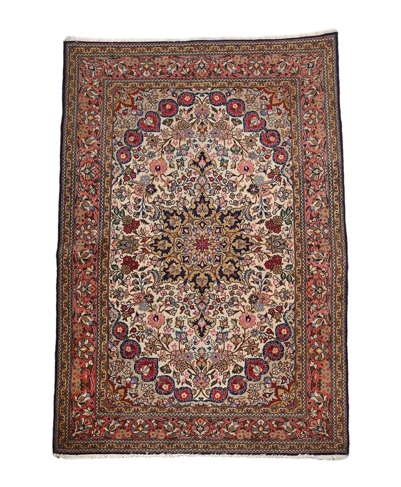 AN ISFAHAN RUG, TOGETHER WITH ANOTHER SMALLER - 2
