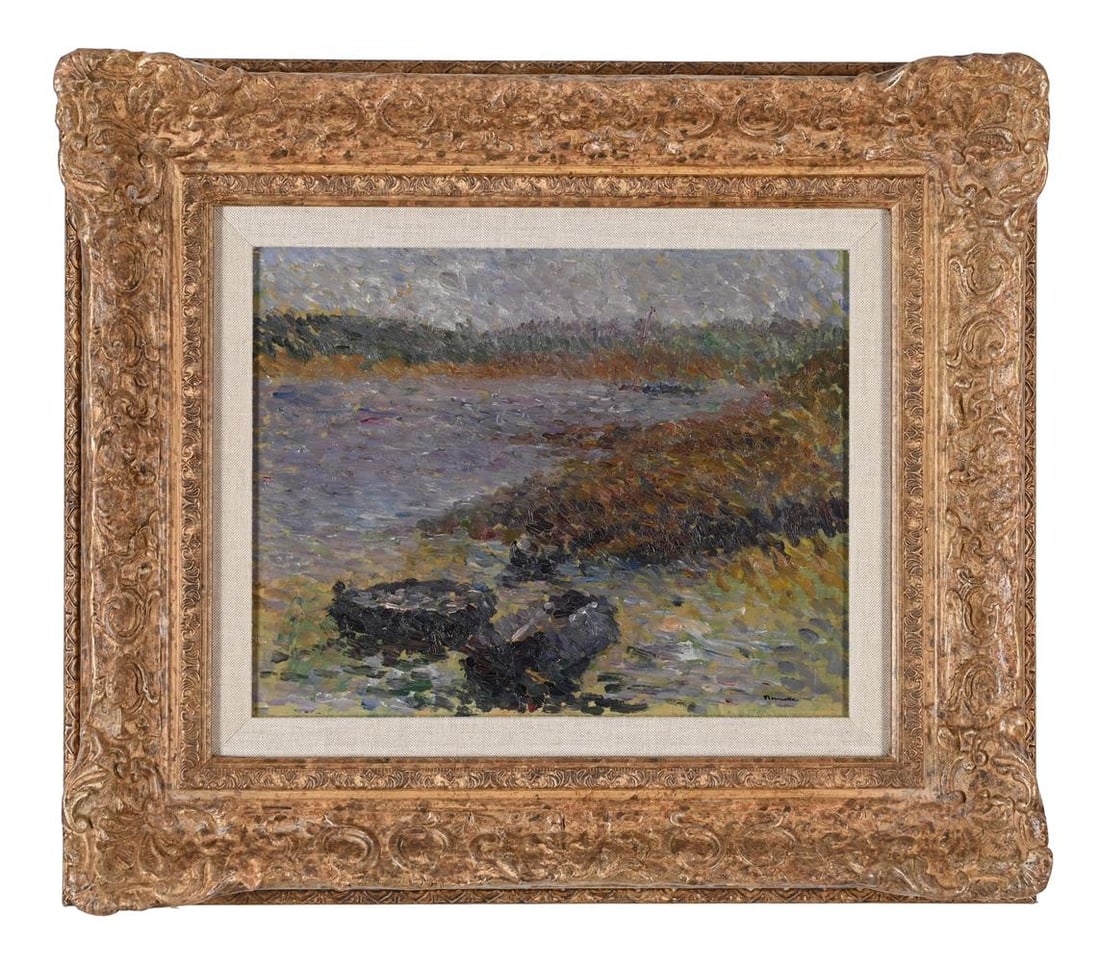 ERNEST-LUCIEN BONNOTTE (FRENCH 1873-1954), BOATS ON AN ESTUARY - 2