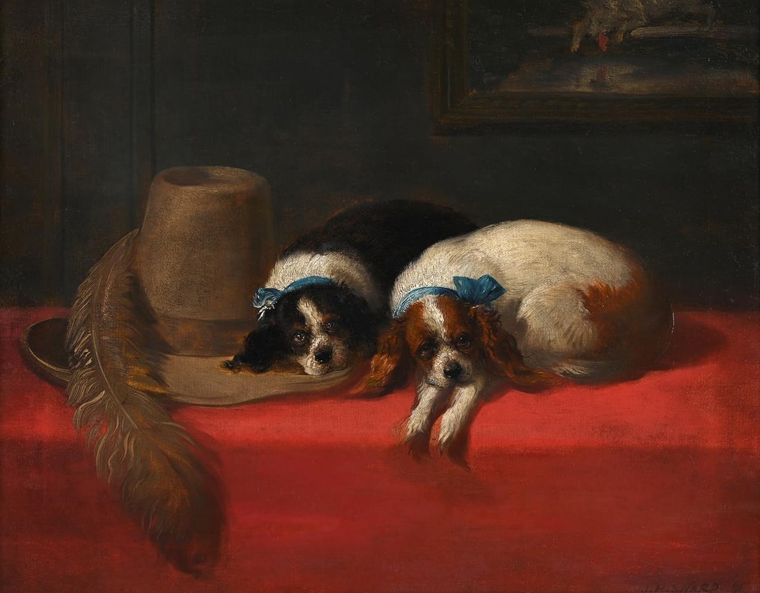 J.H. SHARP (19TH CENTURY), AFTER SIR EDWIN LANDSEER, THE CAVALIERS PETS - 2