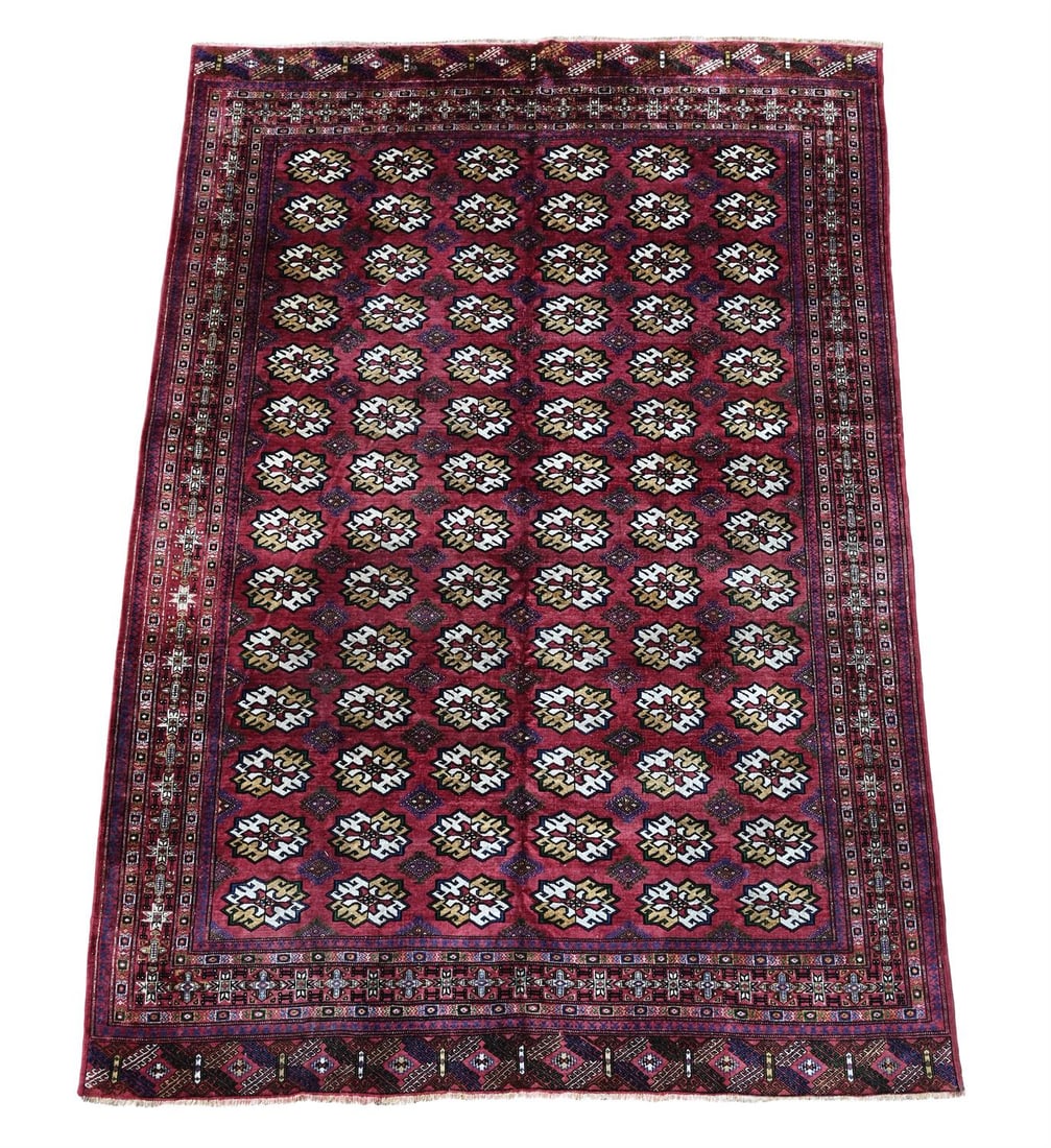 A SILK TEKKE RUG: A SILK TEKKE RUGapproximately 295 x 203cm