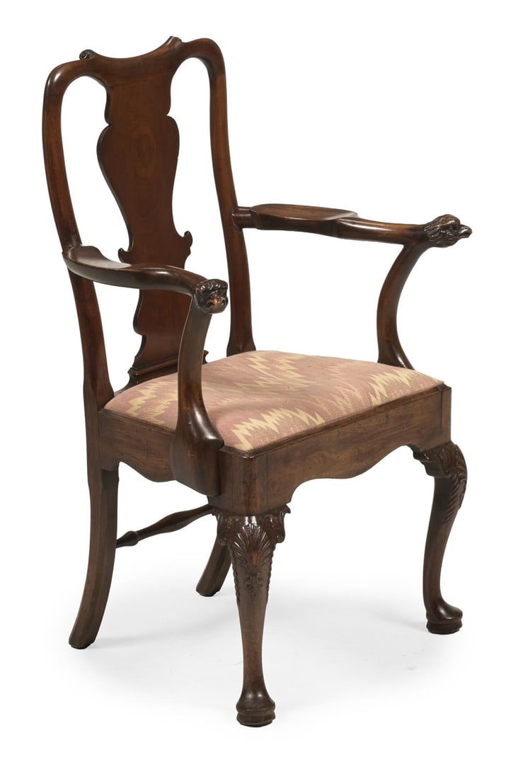 A GEORGE II MAHOGANY OPEN ARMCHAIR, IN THE MANNER OF GILES GRENDEY, CIRCA 1750 (1 of 5)