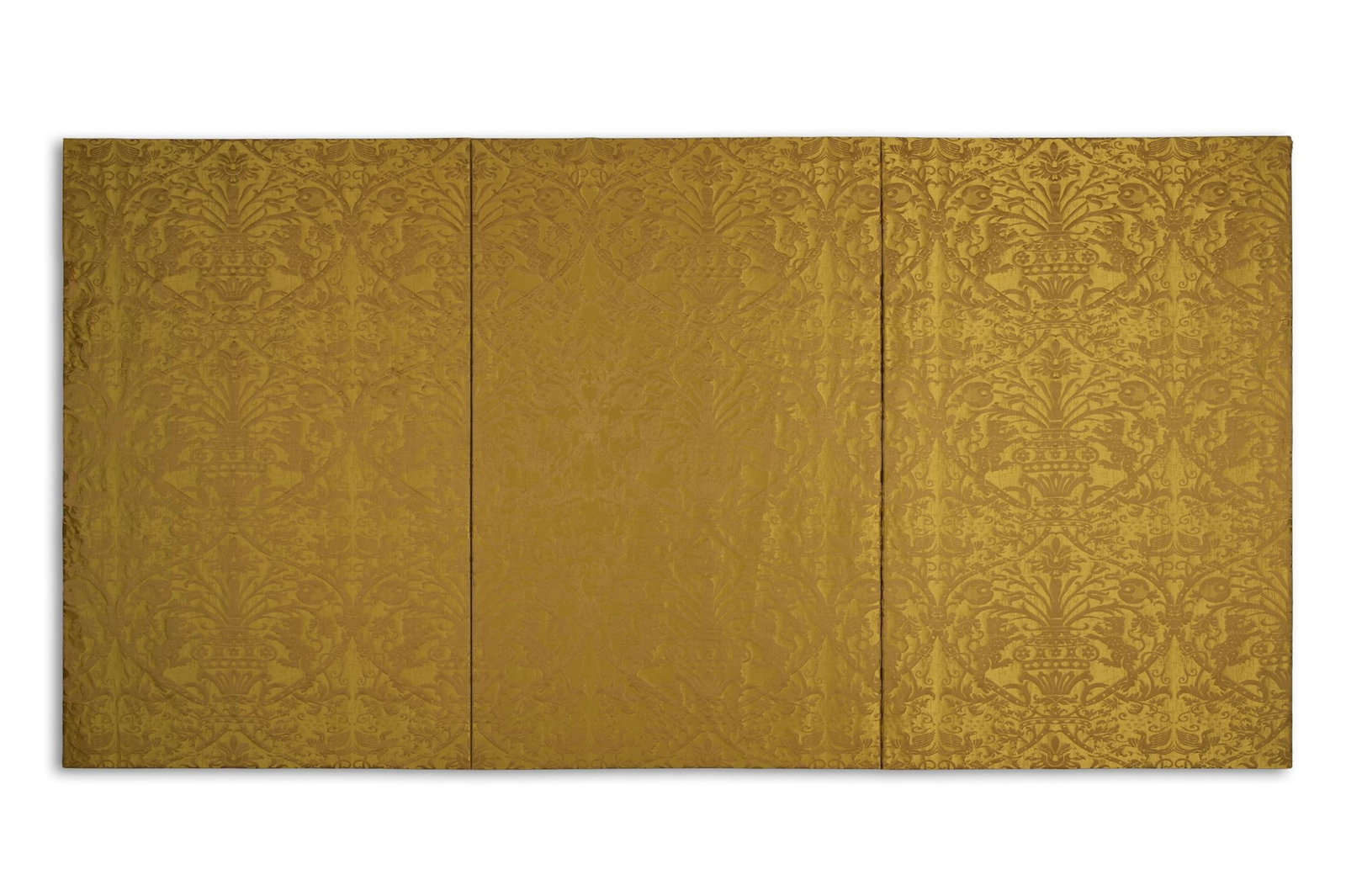 † A SET OF THREE 'CANNAREGIO' VENETIAN GOLD WOVEN FABRIC PANELS, BY WATTS 1874, CONTEMPORARY (1 of 4)