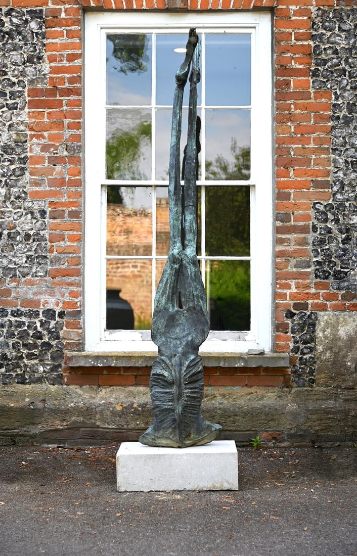 λ EVA DREWETT (POLISH B. 1957), A LARGE BRONZE FIGURE, LATE 20TH CENTURY (1 of 1)