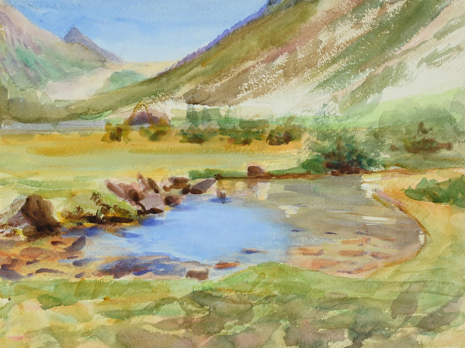 EMILY SARGENT (AMERICAN 1857-1936), A BROOK NEAR PURTUD, VAL D'AOSTA, SWITZERLAND (1 of 3)