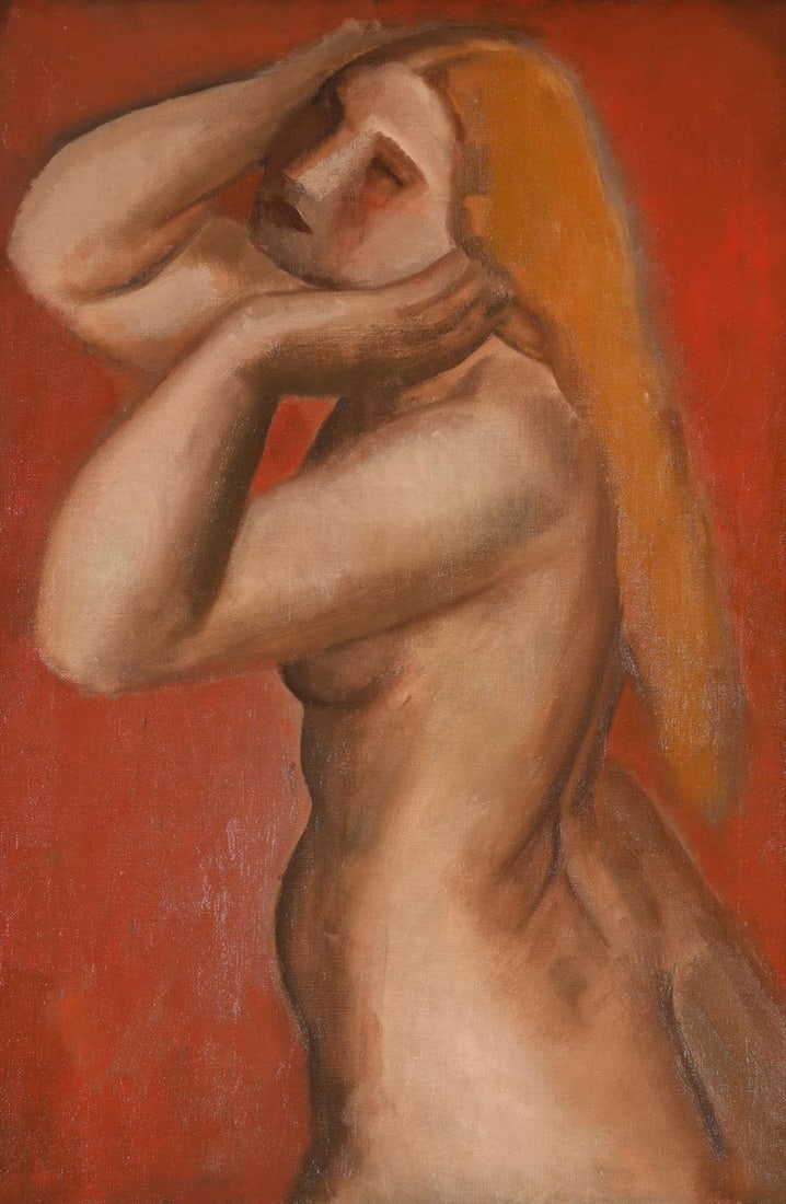 BERNARD MENINSKY (BRITISH 1891-1950), STANDING FEMALE NUDE (1 of 3)