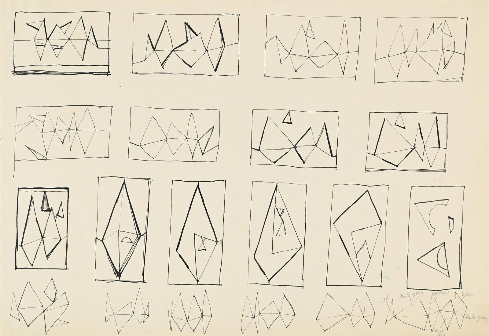 λ ROBERT ADAMS (BRITISH 1917-1984), UNTITLED SKETCHES FOR SCULPTURAL RELIEF (1 of 3)