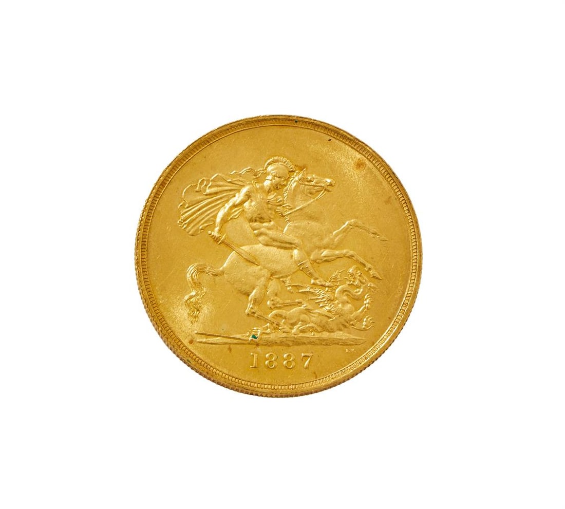 VICTORIA, GOLD FIVE-POUNDS 1887 - 2