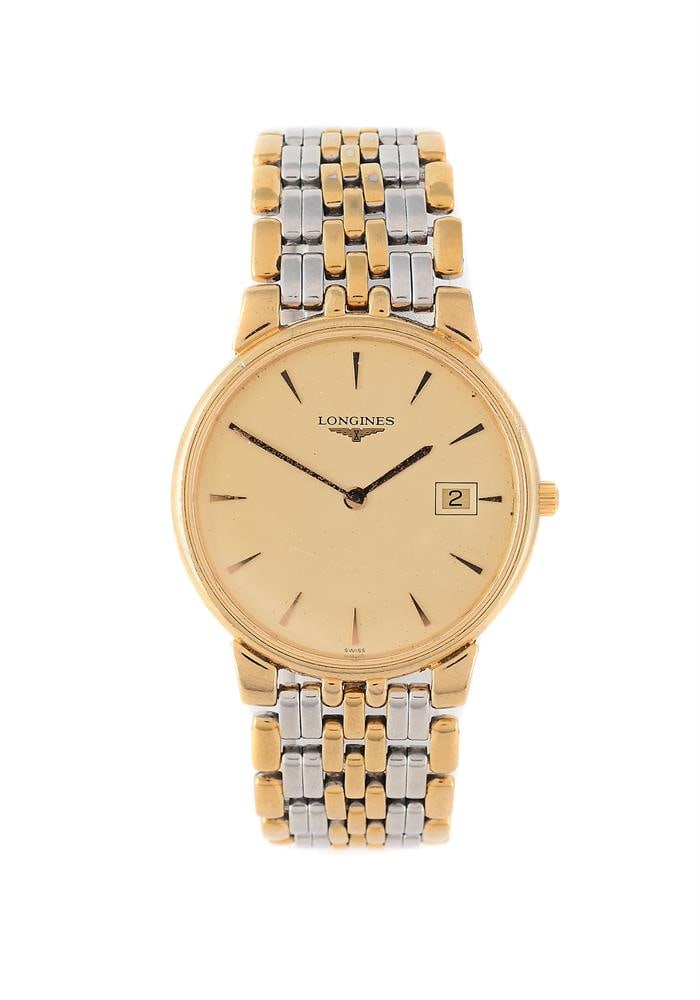 LONGINES, GRAND CLASSIQUE, REF. L5.632.2, A BI-COLOUR BRACELET WATCH WITH DATE (1 of 1)