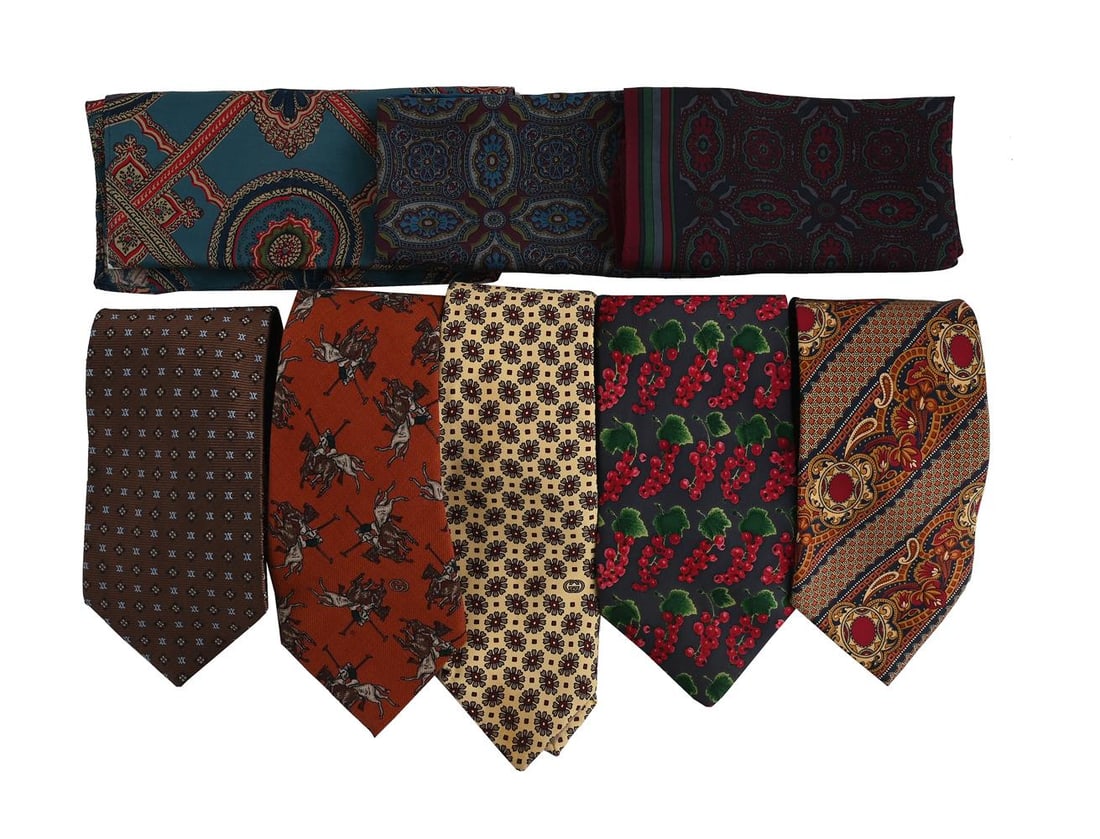 GUCCI, TWO PRINTED SILK TIES (1 of 1)
