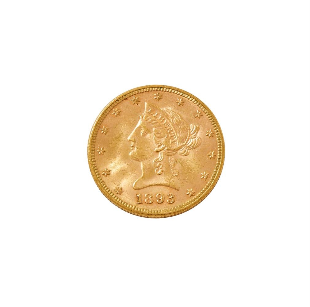 USA, GOLD EAGLE 10-DOLLARS 1893: USA GOLD EAGLE 10-DOLLARS 1893