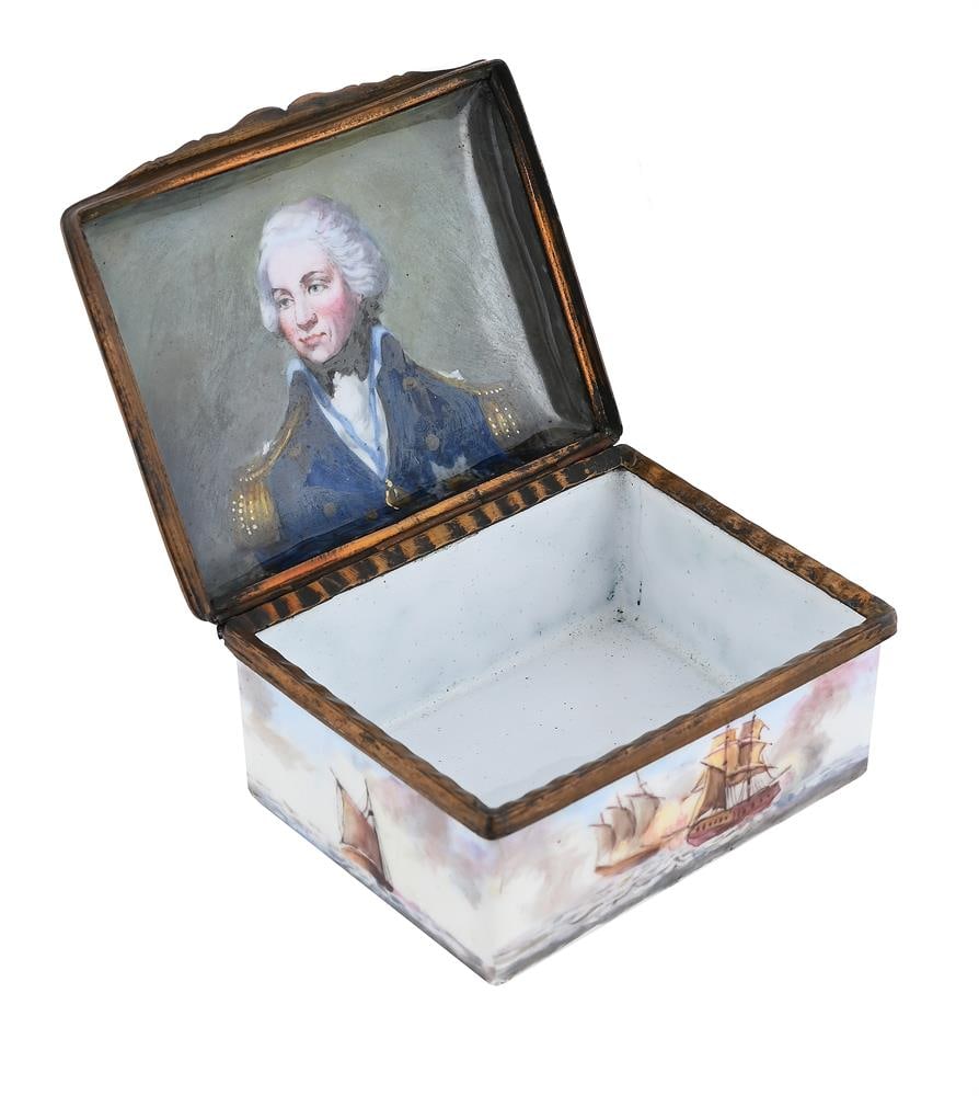 A PORCELAIN AND ENAMEL BOX - 2