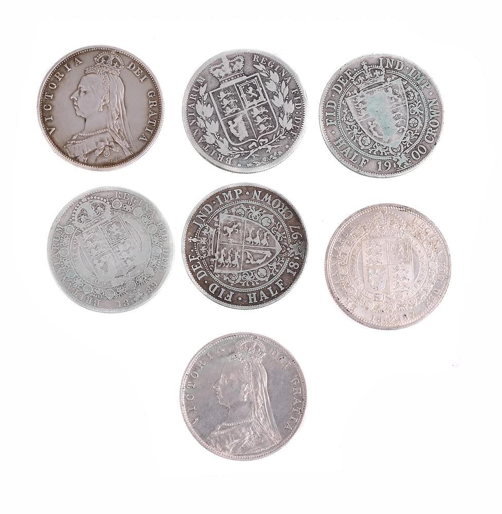 VICTORIA, JUBILEE HEAD HALFCROWNS (3), 1887 (2), 1891 (S 3924) (1 of 1)