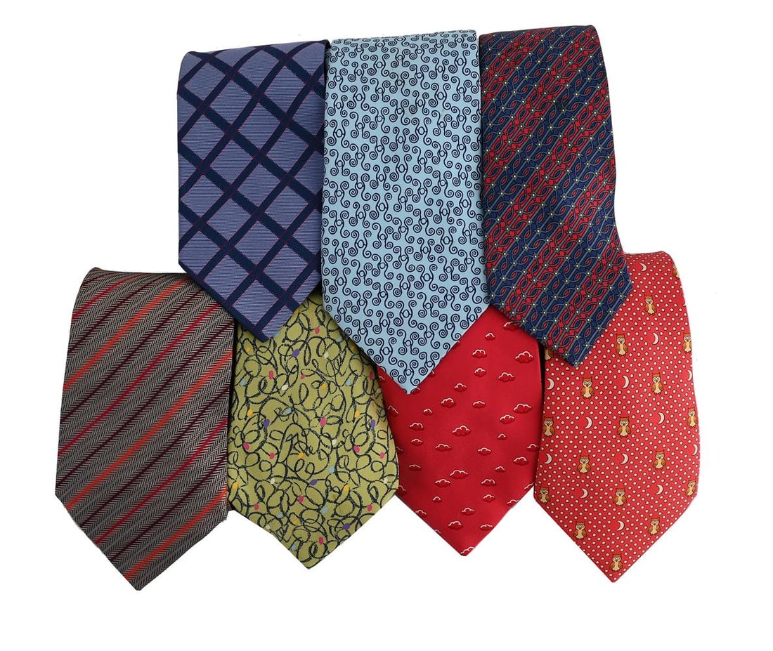 HERMÈS, SEVEN SILK TIES (1 of 1)