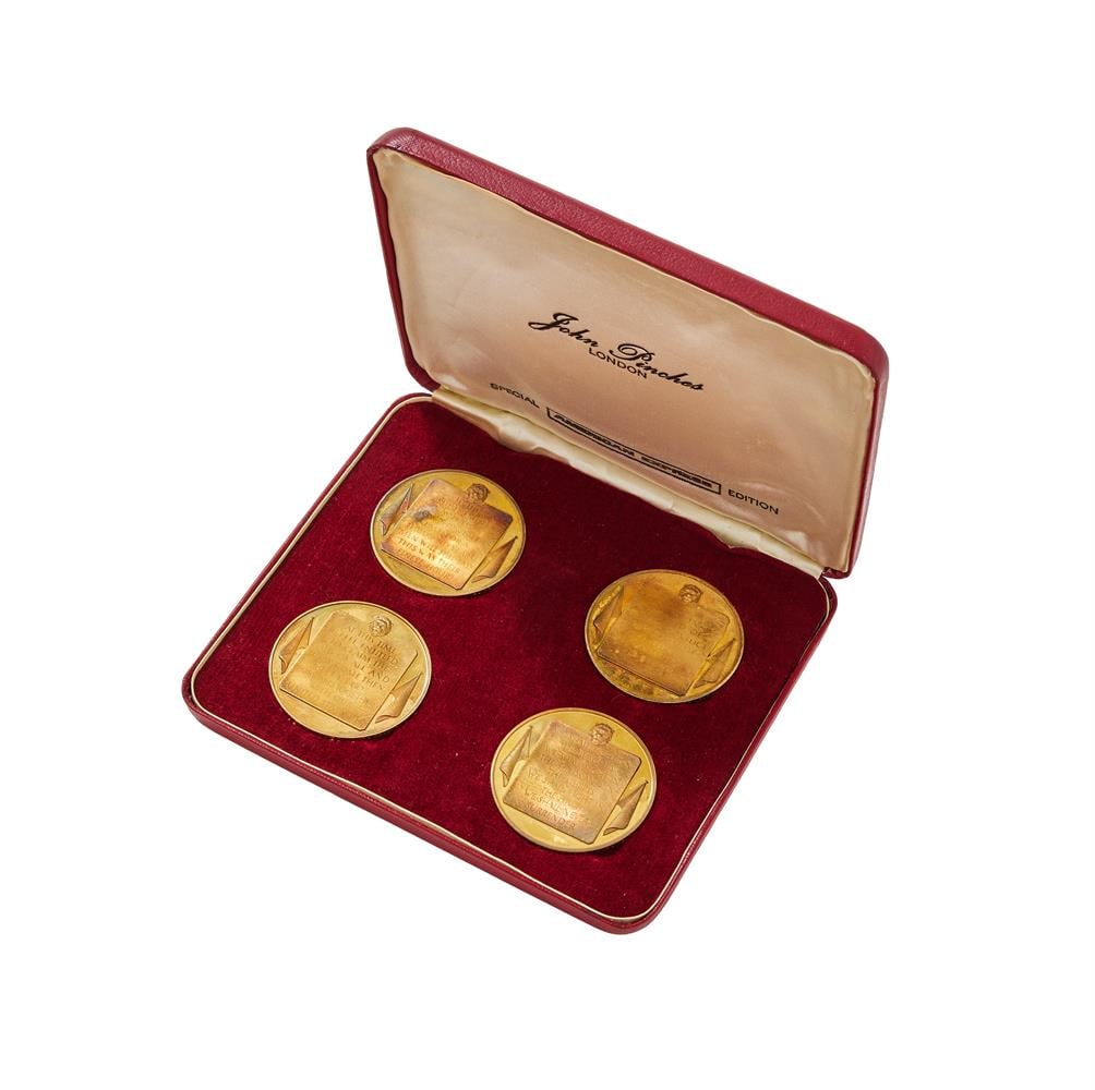 SIR WINSTON CHURCHILL, SILVER-GILT MEDAL SET OF FOUR BY PINCHES - 2