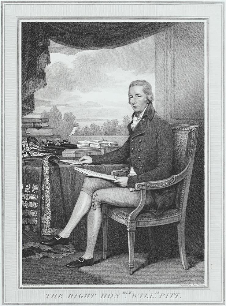AFTER HENRY EDRIDGE & JOHN RAPAHEL SMITH, PORTRAITS OF WILLIAM PITT; CHARLES FAMES FOX; & TWO PRINTS - 5