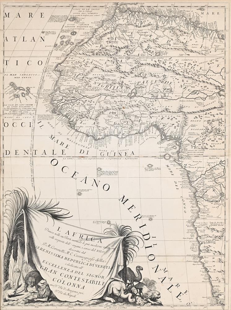 AFTER VINCENZO MARIA CORONELLI, MAP OF ASIA; MAP OF WEST AFRICA (2) - 4
