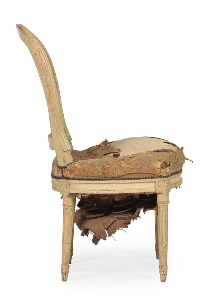 A LOUIS XVI PAINTED BEECHWOOD SIDE CHAIR, FRENCH, POSSIBLY BY GEORGES JACOB (1739-1814), CIRCA 1770 - 3