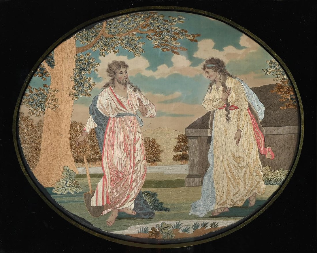 A LATE GEORGE III SILKWORK EMBROIDERY PICTURE, CIRCA 1800-1820 - 2