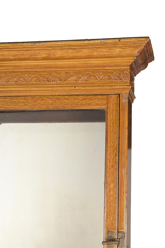 A SCUMBLED PINE AND GLASS PHARMACY OR HERBALISTS SHOP CABINET, FRENCH, CIRCA 1900 - 5