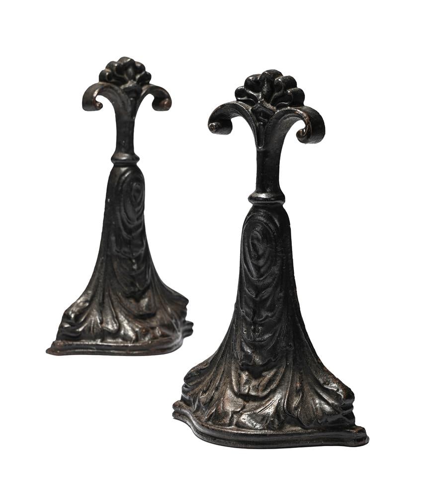 A PAIR OF VICTORIAN CAST IRON DOOR PORTERS, CIRCA 1880, BY CROSS LTD OF WEST BROMWICH - 2