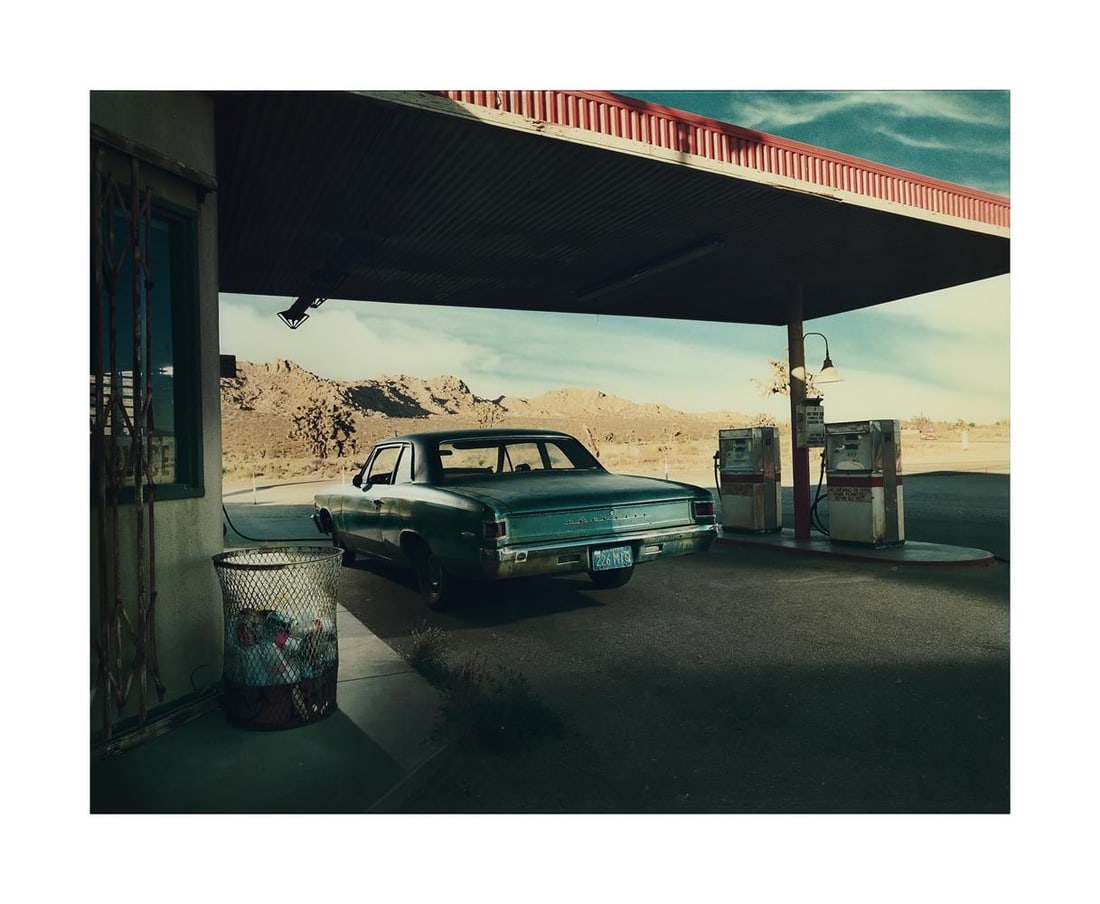 JACQUES OLIVAR (MOROCCAN B. 1941), LONG DRIVE NEVADA: JACQUES OLIVAR (MOROCCAN B. 1941) LONG DRIVE NEVADA Photograph mounted on aluminium Signed and dated 07/2005 (verso) 87.5 x 111cm (34¼ x 43½in.) Unframed Condition Report: Condition Report