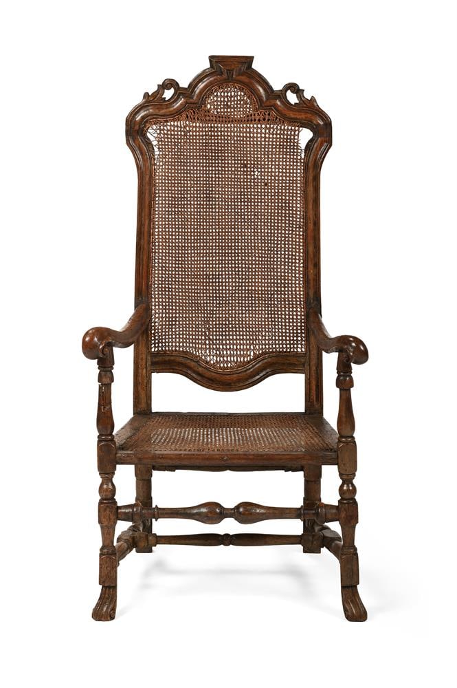 A WILLIAM AND MARY LARGE OPEN ARMCHAIR, CIRCA 1690 - 2