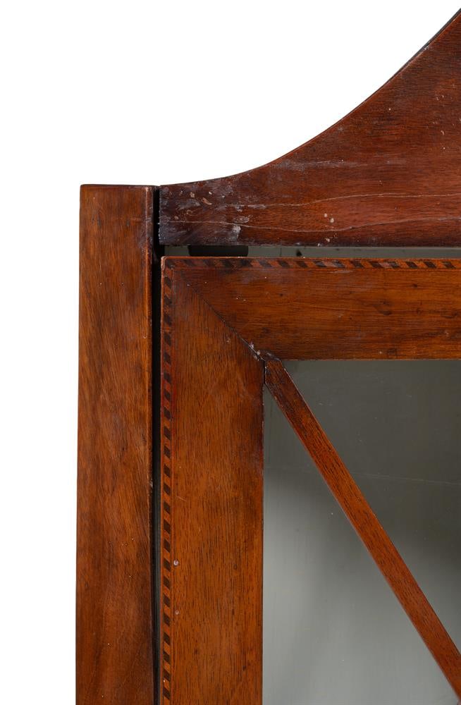 A MATCHED PAIR OF GEORGE III GLAZED HANGING CORNER CUPBOARDS, CIRCA 1800 - 3