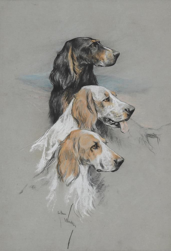 ARTHUR WARDLE (BRITISH 1864-1949), THREE GUN DOGS - 2