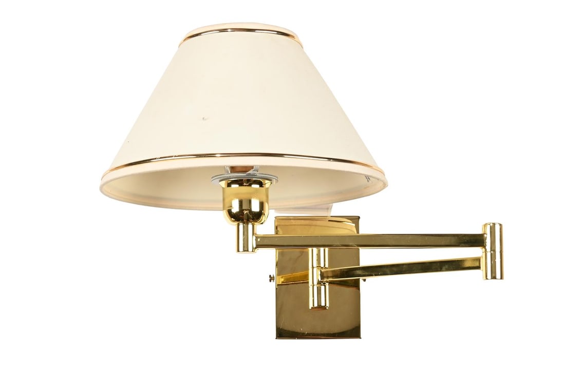 A PAIR OF LACQUERED AND BRASSED 'BILLY BALDWIN' ARTICULATED WALL LIGHTS, LATE 20TH CENTURY - 4