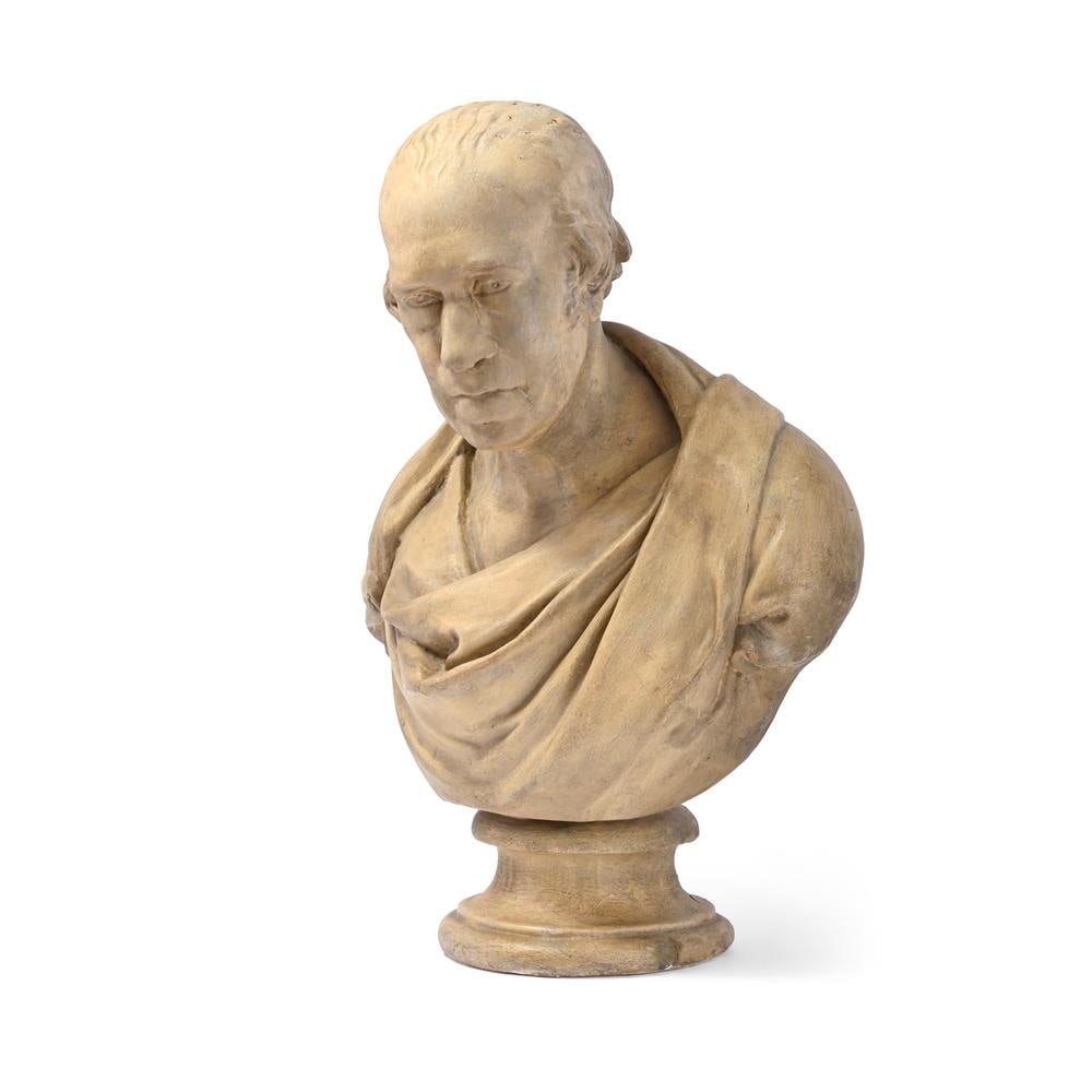 AFTER FRANCIS LEGGATT CHANTREY (1781-1842), A PLASTER BUST OF JAMES WATT, CIRCA 1840 - 2