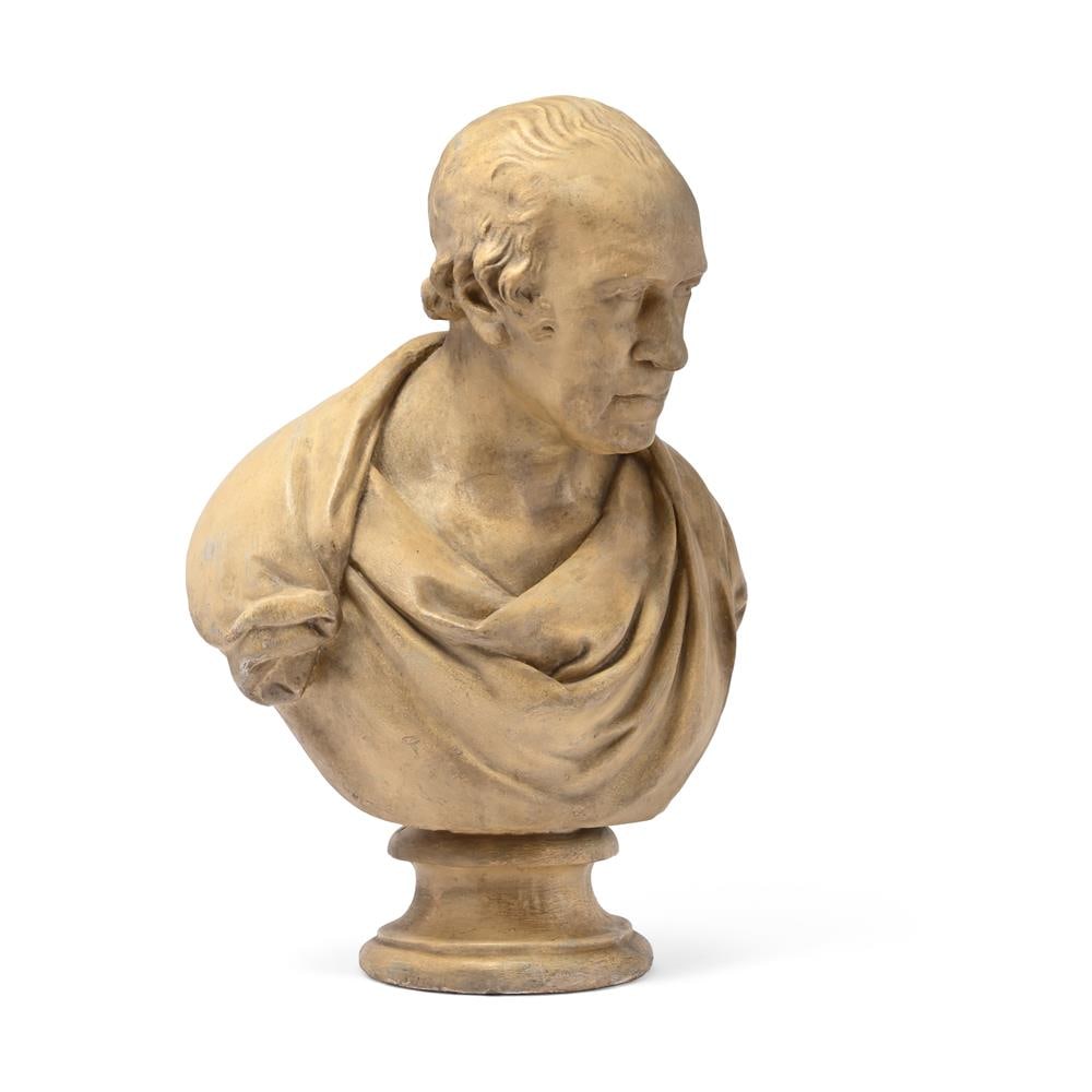 AFTER FRANCIS LEGGATT CHANTREY (1781-1842), A PLASTER BUST OF JAMES WATT, CIRCA 1840 - 3