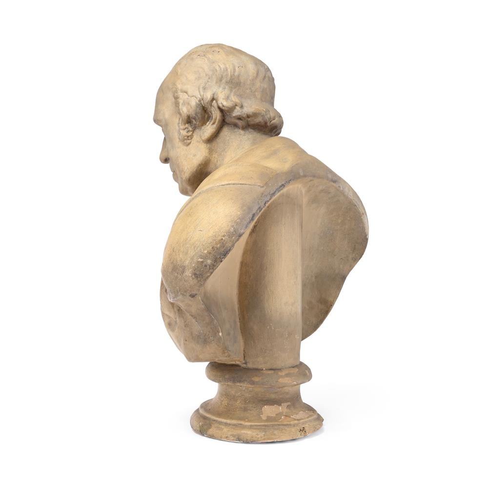 AFTER FRANCIS LEGGATT CHANTREY (1781-1842), A PLASTER BUST OF JAMES WATT, CIRCA 1840 - 4