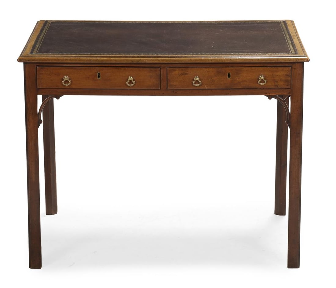 A GEORGE III MAHOGANY AND LEATHER WRITING TABLE, SECOND HALF 18TH CENTURY - 2
