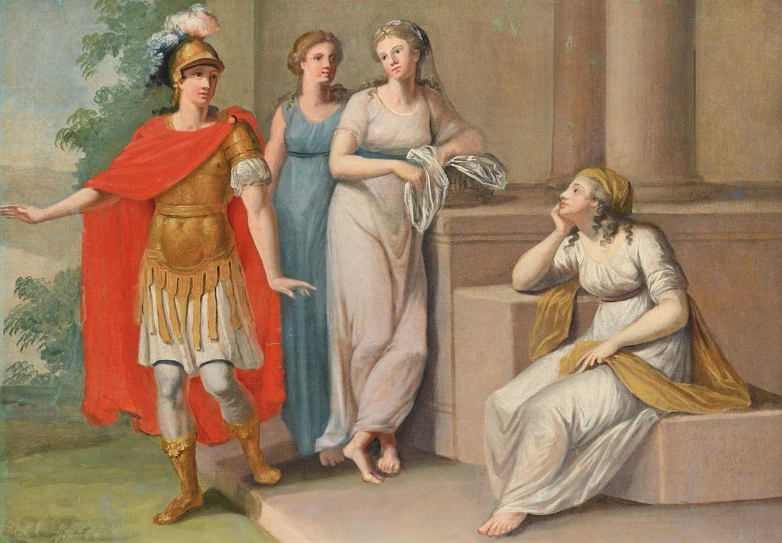 AFTER ANGELICA KAUFFMAN, HECTOR TAKING LEAVE OF ANDROMACHE, LATE 18TH OR EARLY 19TH CENTURY - 2