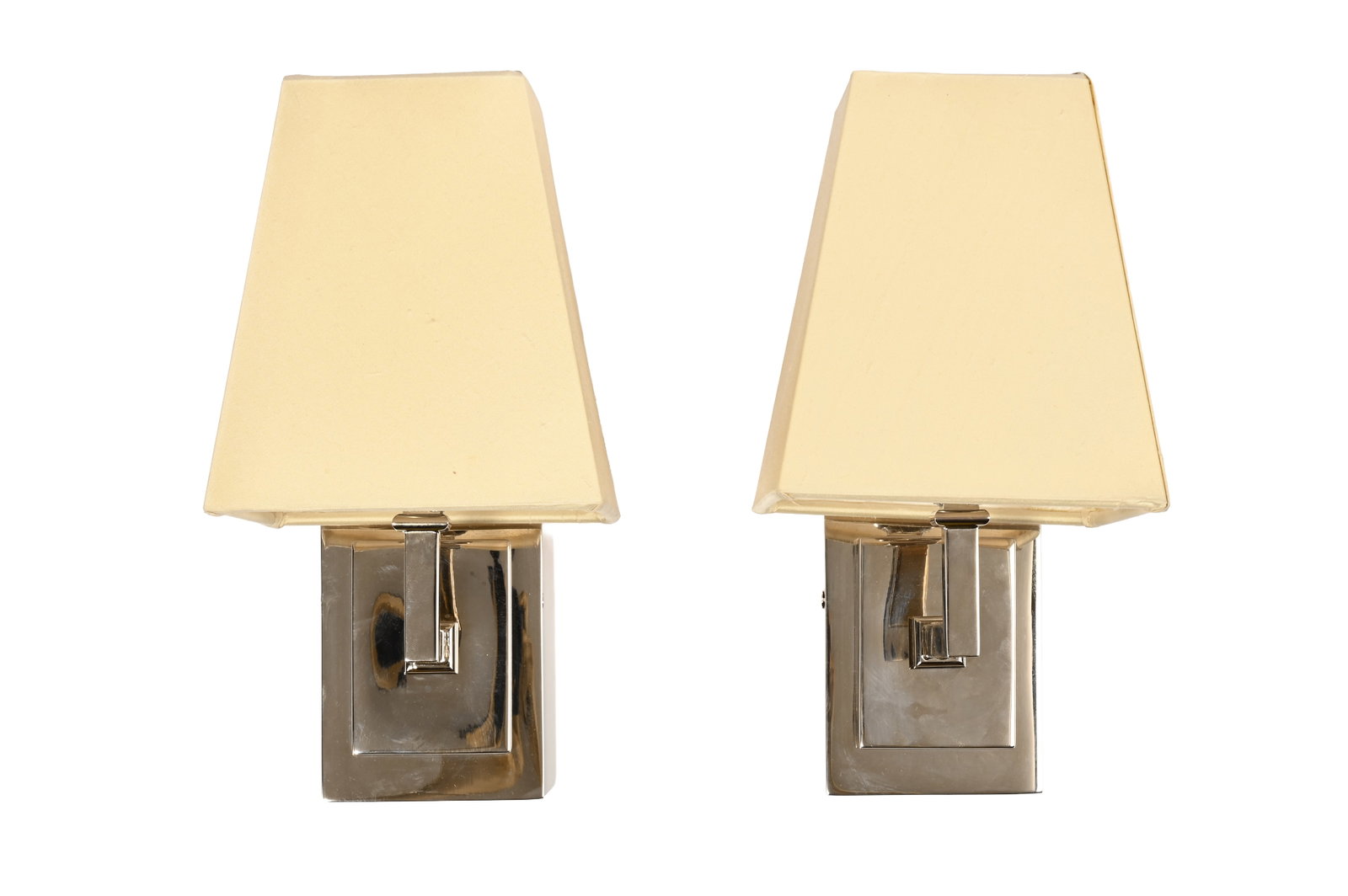 BALINEUMA, A PAIR OF 'PARKER' POLISHED NICKEL WALL LIGHTS, MODERN - 2
