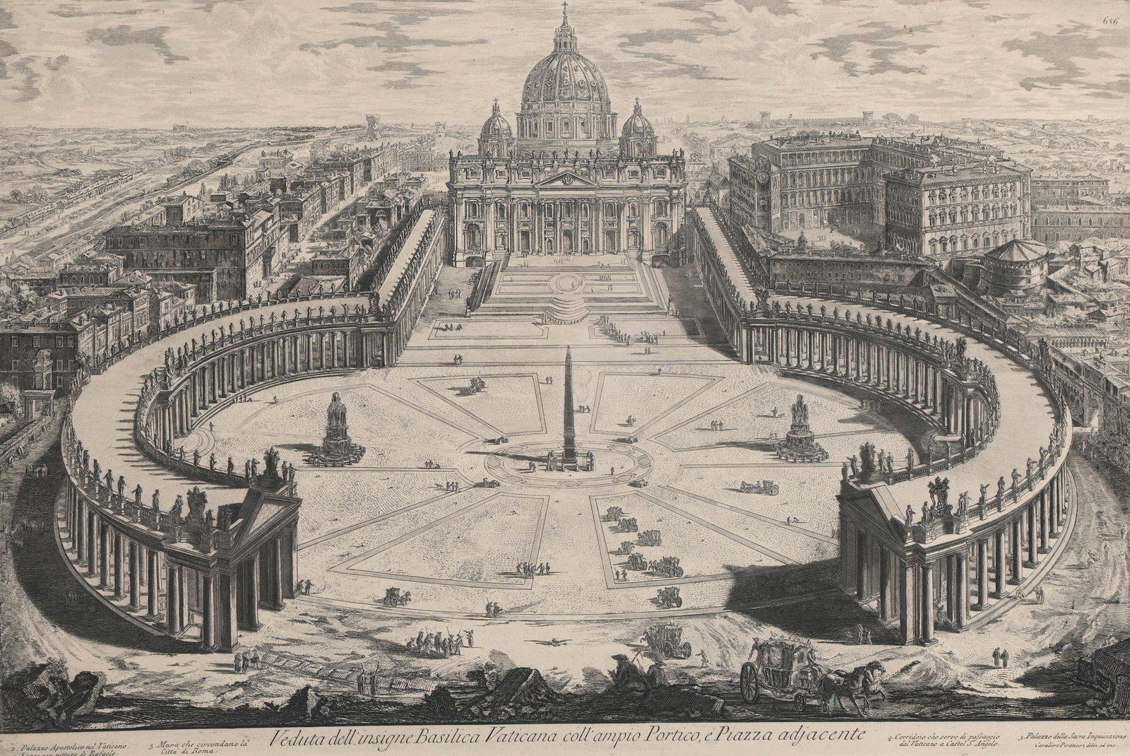 AFTER GIOVANNI BATTISTA PIRANESI, VEDUTA DELL'INSIGNE BASILICA VATICANA - 2
