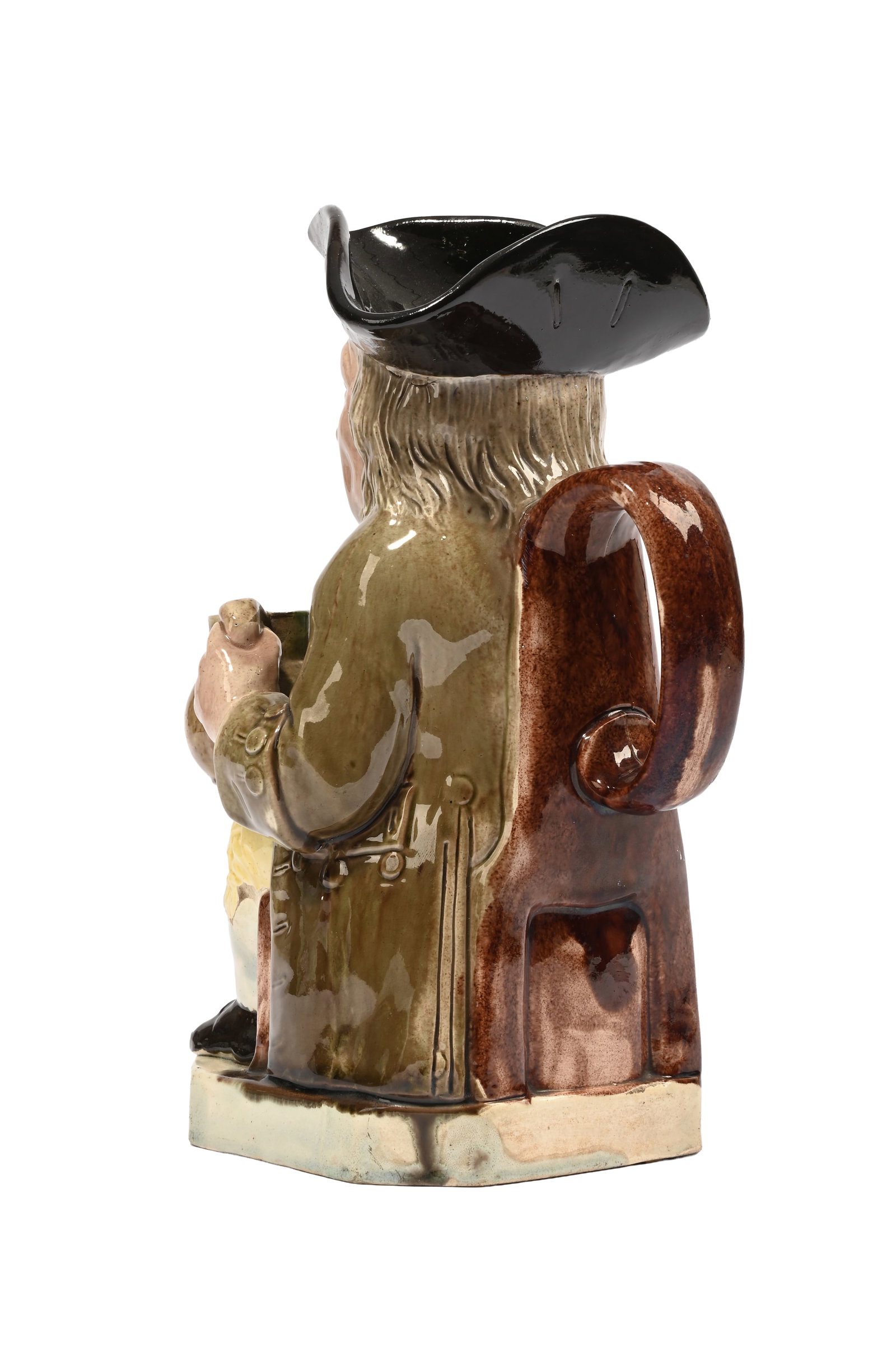 A STAFFORDSHIRE PEARLWARE TOBY JUG OF RALPH WOOD TYPE, CIRCA 1790 - 3