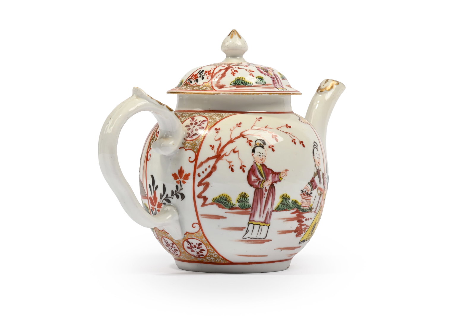 A BRISTOL (CHAMPION) GLOBULAR TEAPOT AND COVER, CIRCA 1780 - 3