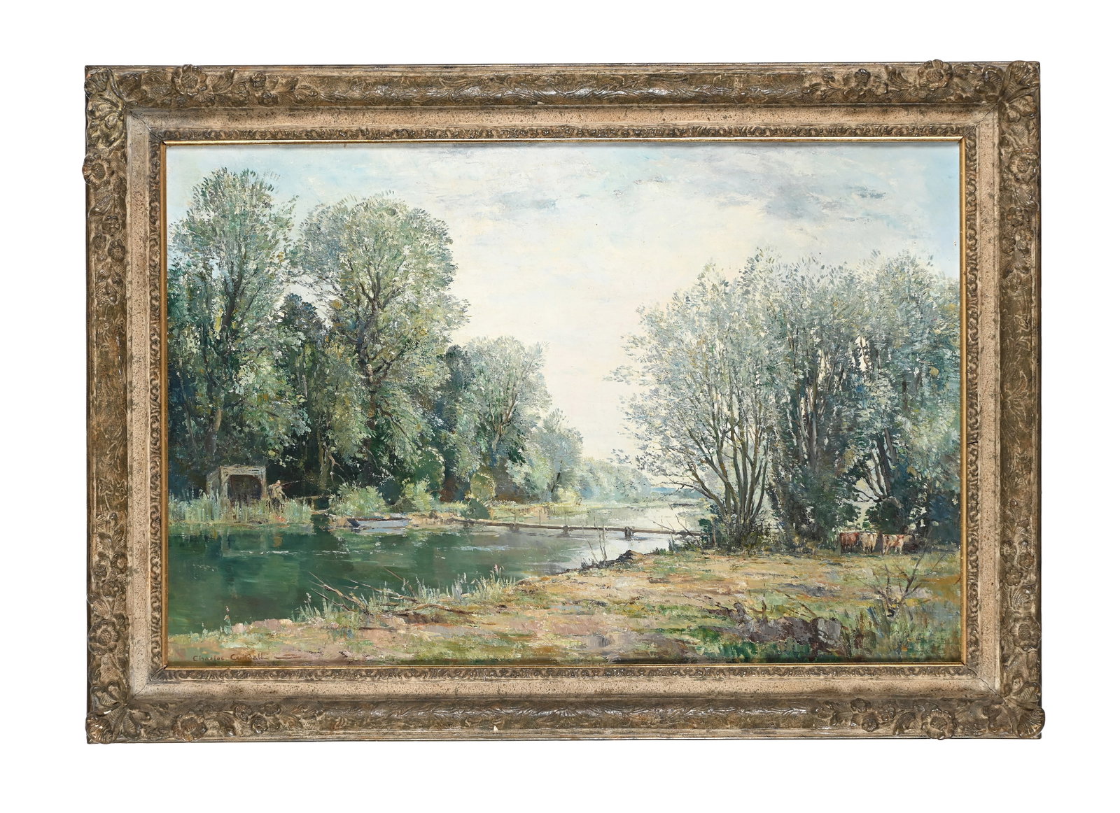 λ CHARLES ERNEST CUNDALL (BRITISH 1890-1971), THE KENNET AT HUNGERFORD: λ CHARLES ERNEST CUNDALL (BRITISH 1890-1971) THE KENNET AT HUNGERFORD Oil on canvas Signed (lower left) 51 x 76cm (20 x 29¾in.) Provenance: The Hinton Gallery Sale, John Nicholson's,