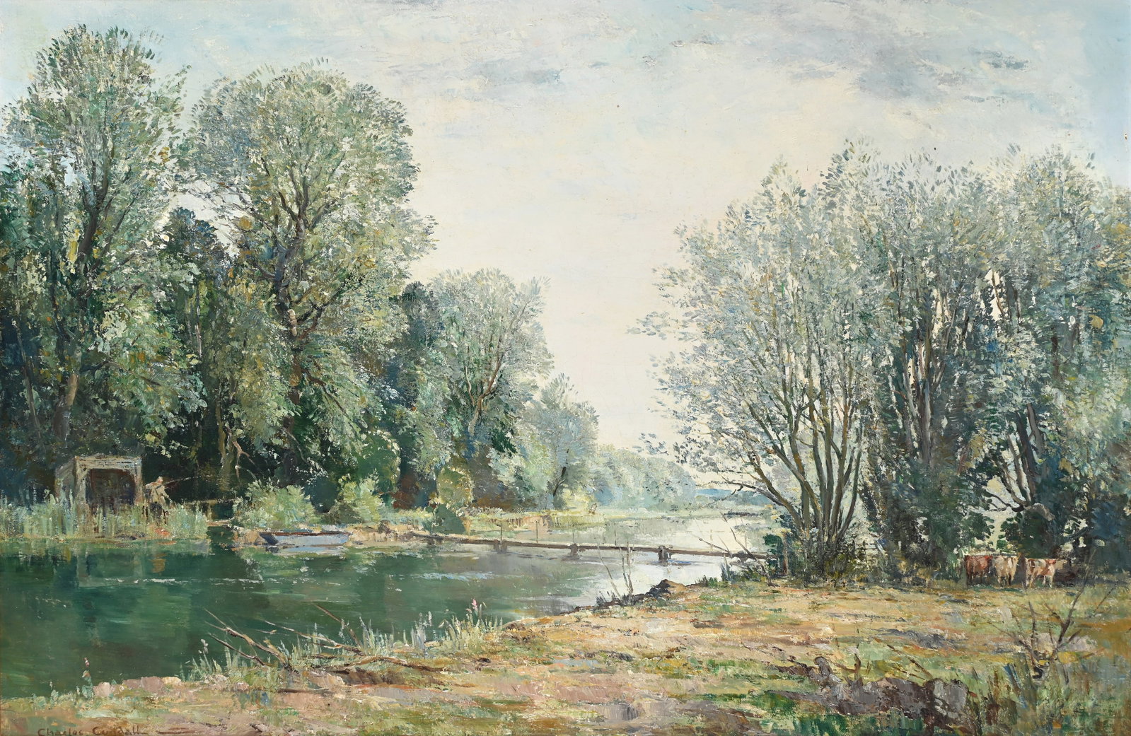λ CHARLES ERNEST CUNDALL (BRITISH 1890-1971), THE KENNET AT HUNGERFORD - 2