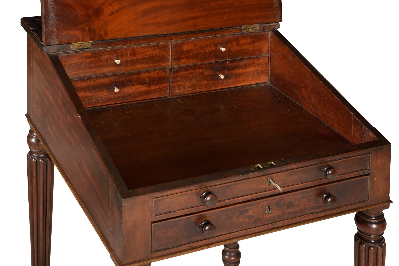 Y A REGENCY MAHOGANY DAVENPORT WRITING TABLE, IN THE MANNER OF GILLOWS, CIRCA 1820 - 3