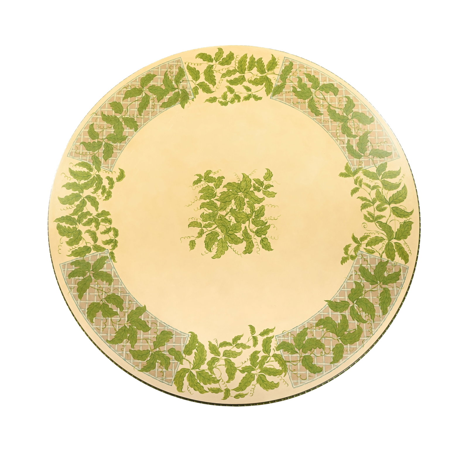A CREAM AND GREEN PAINTED CENTRE TABLE, LATE 20TH CENTURY - 3