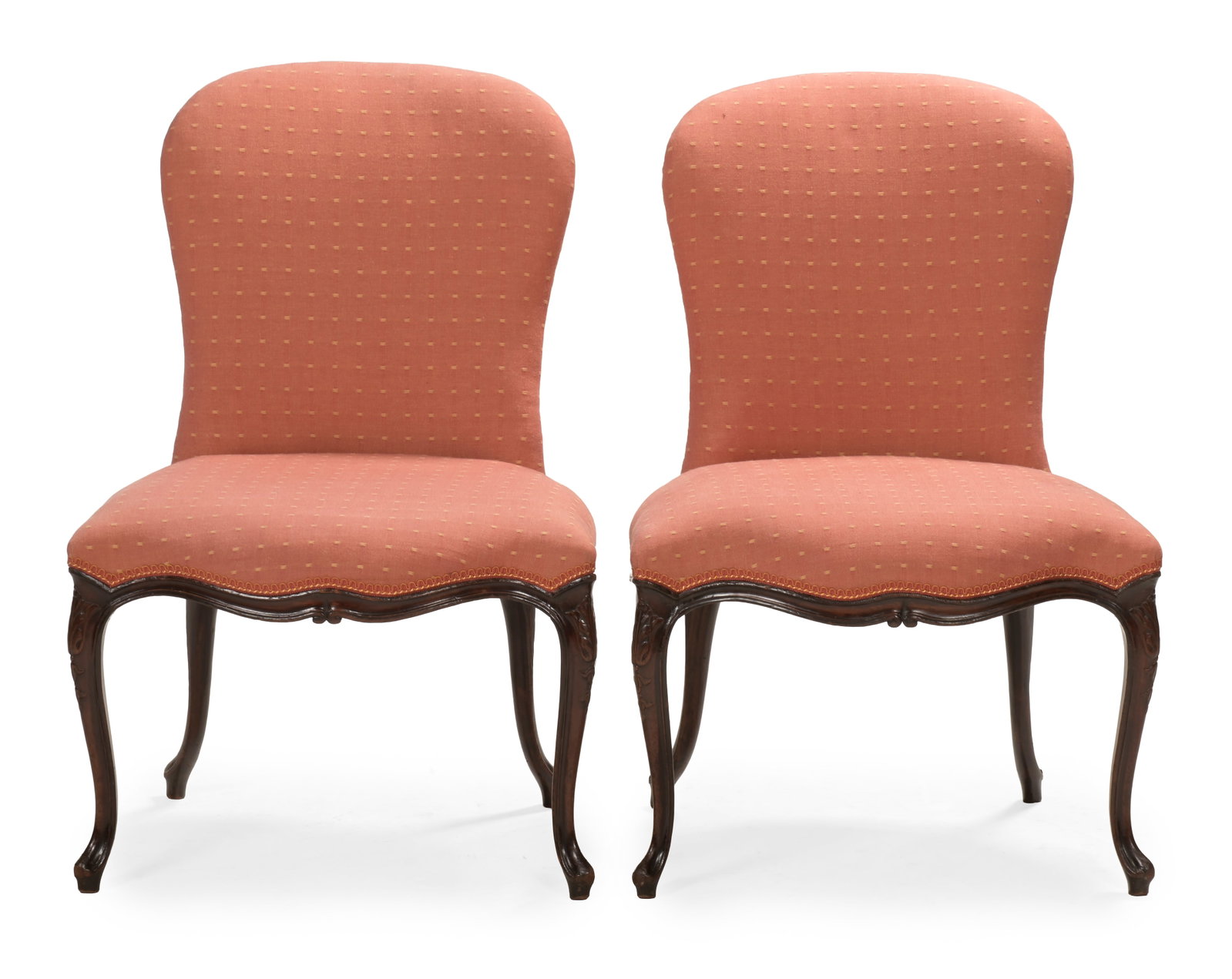 A PAIR OF GEORGE III MAHOGANY SIDE CHAIRS WITH SERPENTINE SEATS, THIRD QUARTER 18TH CENTURY - 2