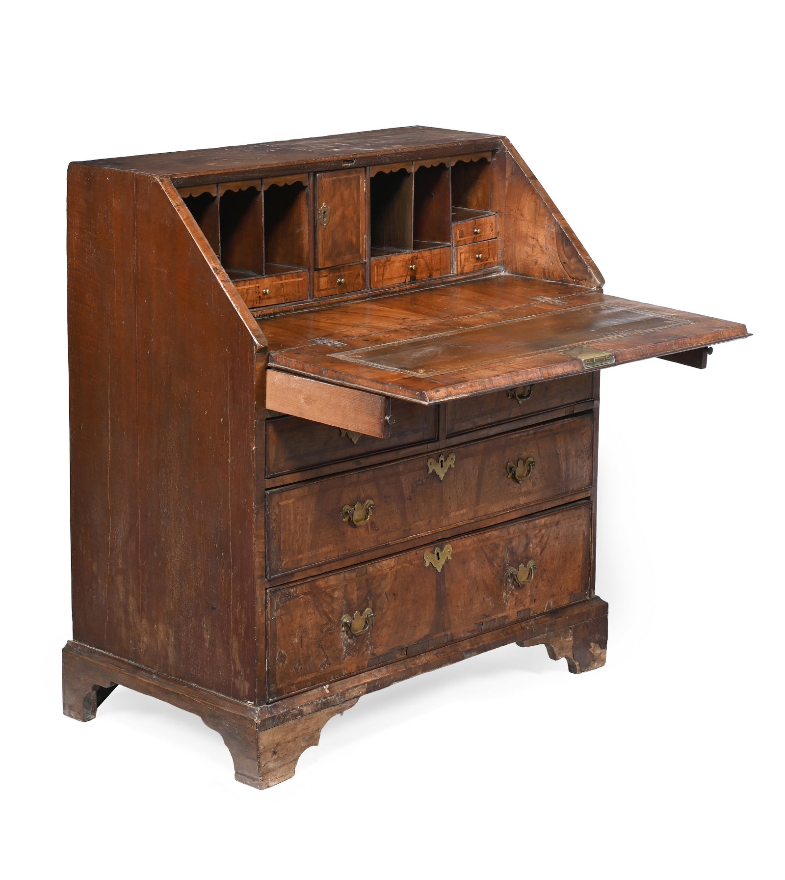 A GEORGE I WALNUT BUREAU, CIRCA 1720 - 2