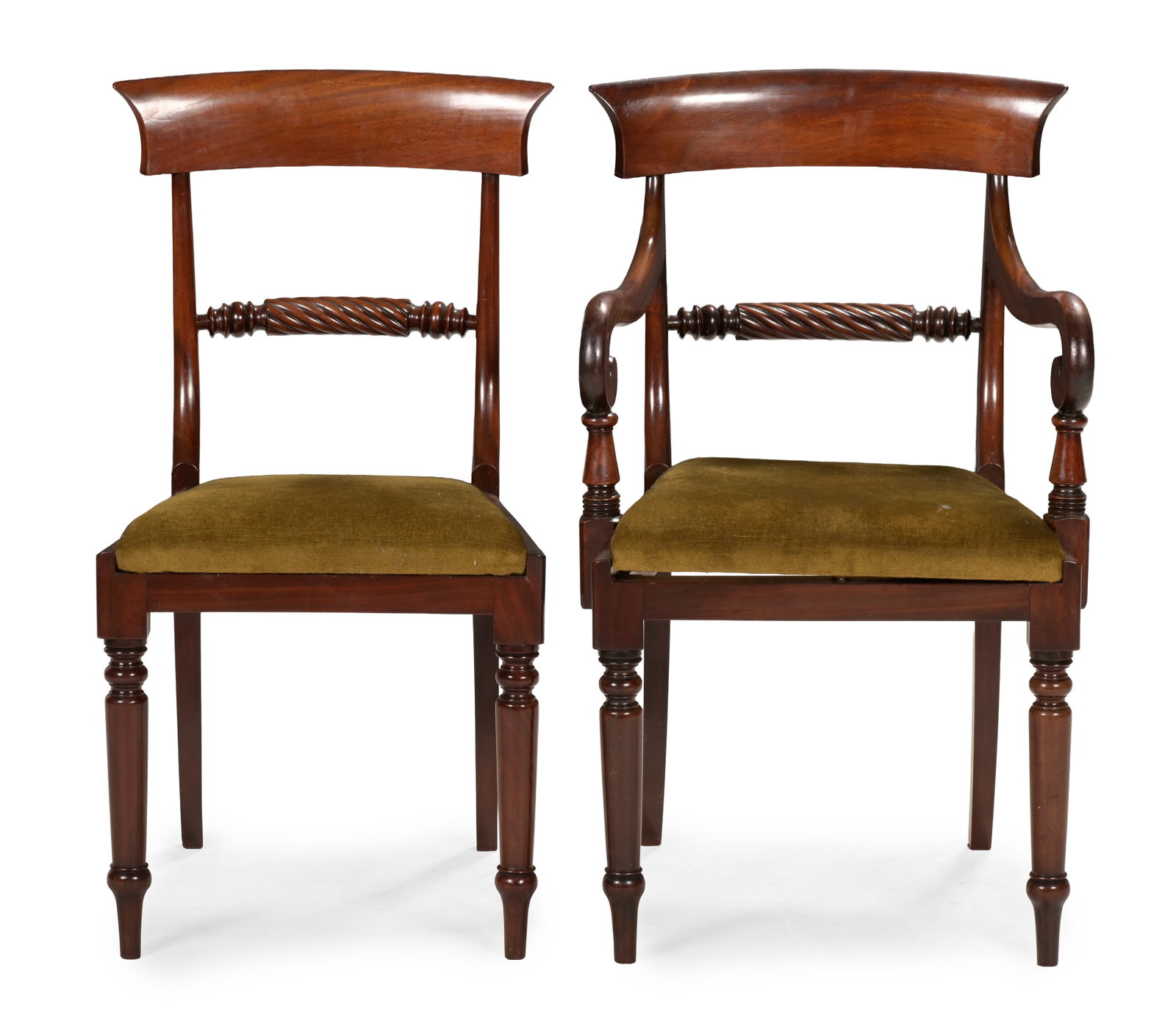 A SET OF EIGHT GEORGE IV MAHOGANY DINING CHAIRS, CIRCA 1830 - 3