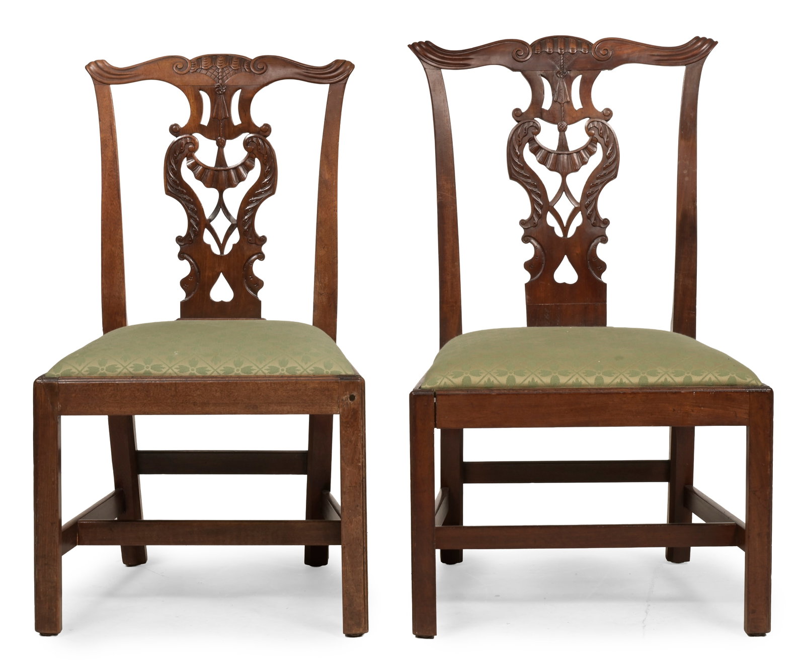 A SET OF SEVEN GEORGE III MAHOGANY DINING CHAIRS, PROBABLY IRISH, CIRCA 1770 - 2