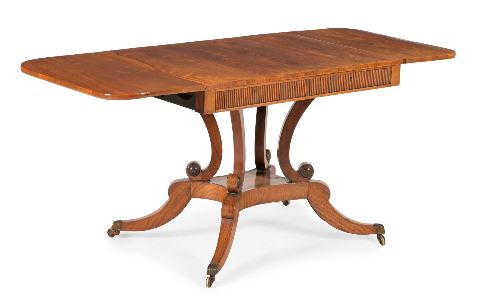 Y A REGENCY INDIAN ROSEWOOD SOFA TABLE, PROBABLY SCOTTISH, EARLY 19TH CENTURY - 2