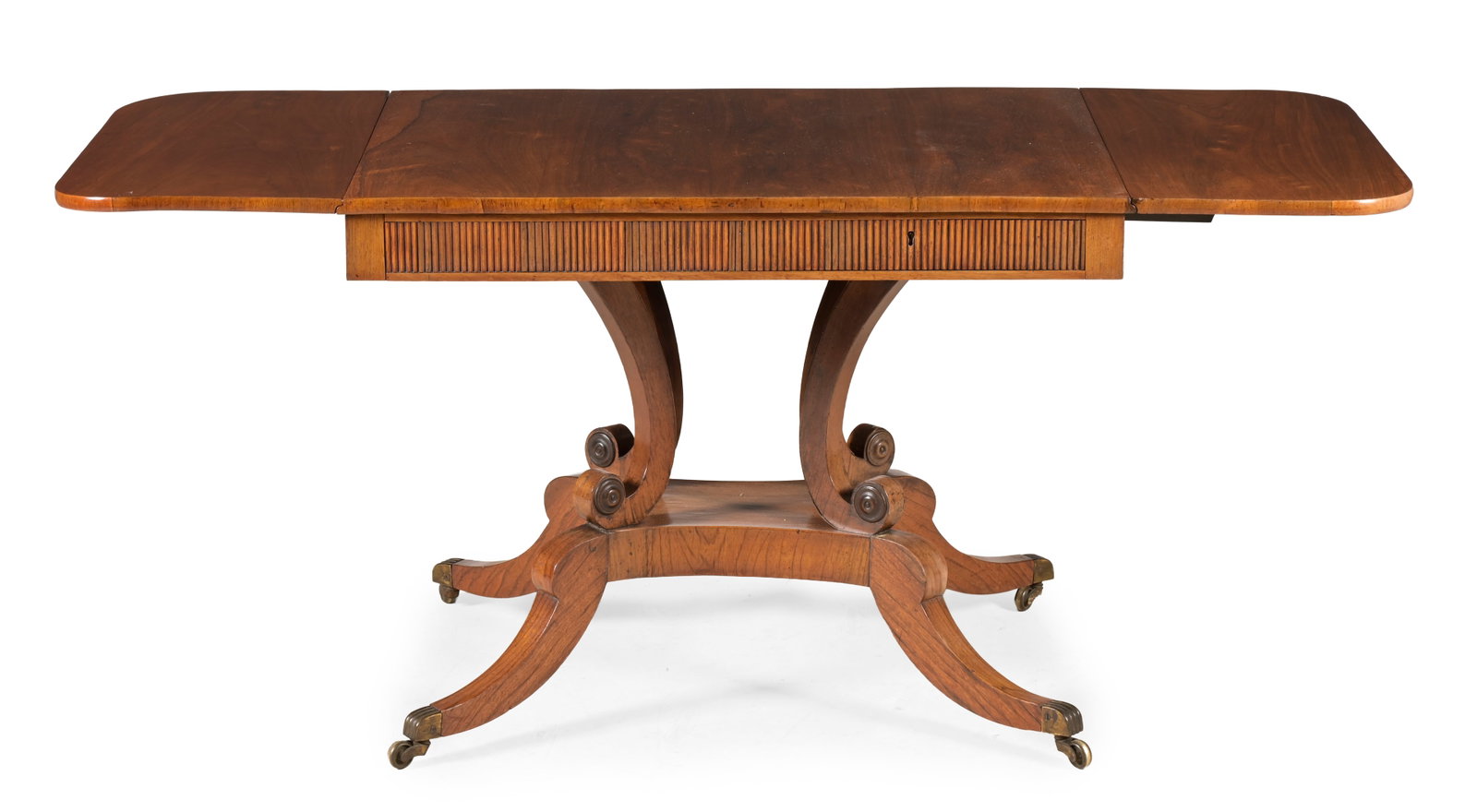 Y A REGENCY INDIAN ROSEWOOD SOFA TABLE, PROBABLY SCOTTISH, EARLY 19TH CENTURY - 3