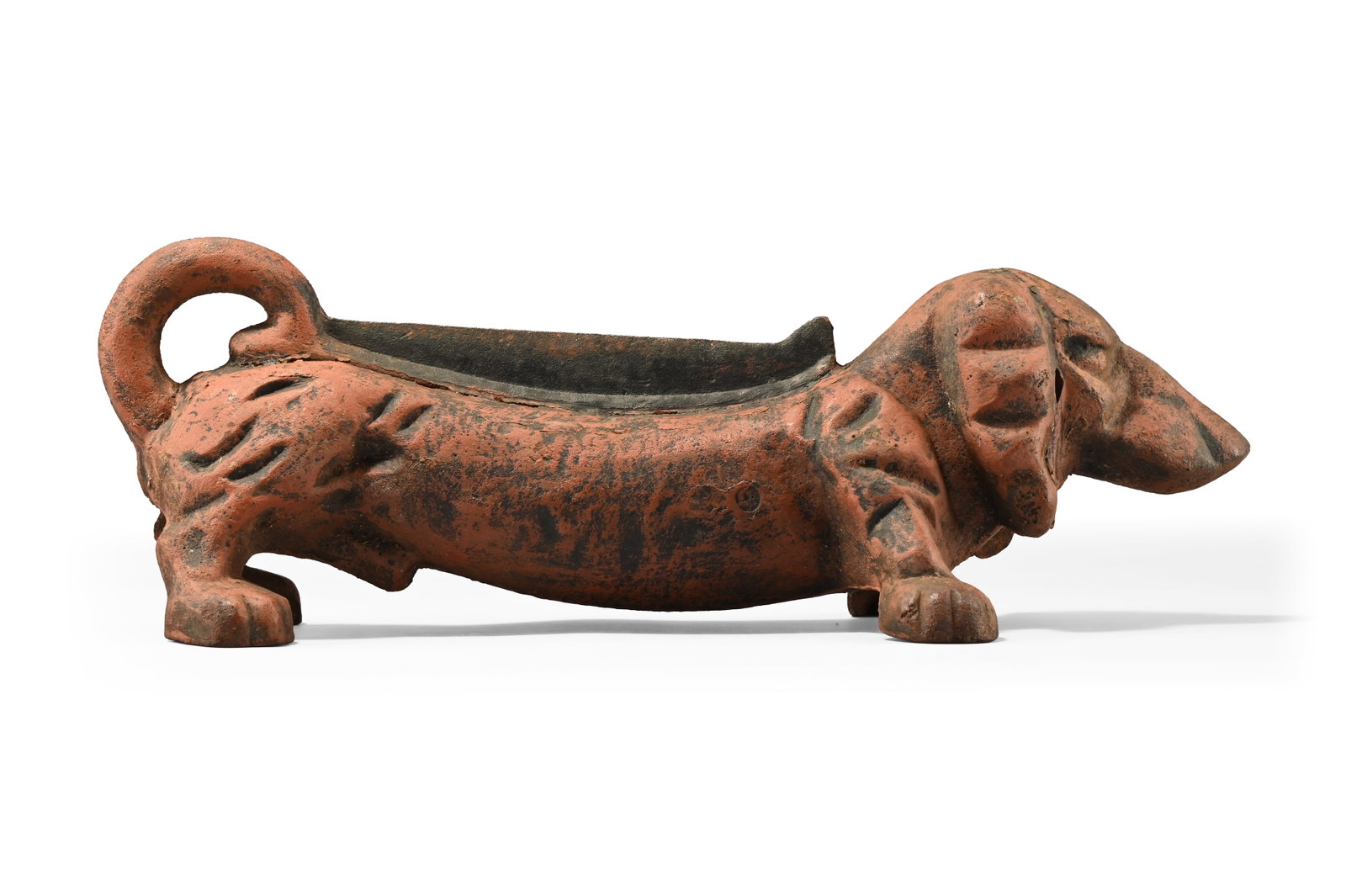 AN ART DECO CAST IRON DACSHUND BOOT SCRAPER OR DOOR STOP, FIRST HALF 20TH CENTURY - 2